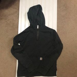 Dark Grey Carhartt Quarter Zip Hoodie